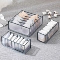 Miniatyrbilde 4 av 11: 3-pack garderobe arrangør lagring for undertøy byrå grå grå