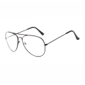 Miniatyrbillede 1 af 3: Sorte pilotbriller klart glas aviator klart glas sort