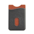 Miniatyrbillede 1 af 4: Black Card Holder til mobiltelefon i læderlæder (selvklæbende) sort