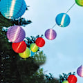 Pikkukuva 5 / 11: Aurinkokennovalonauha värikkäillä riisipalloilla, paperilyhdyt 3,5 m
