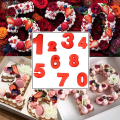 Miniatyrbillede 5 af 7: Numerisk kageform bagning forme silikone med cifret antal 2