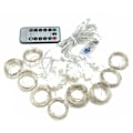 Miniatyrbillede 2 af 11: LED -gardin USB Light Loop med fjernbetjening 3m varm hvid gul
