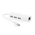 USB-C Nätverksadapter RJ45 Hubb Nätverksanslutning över USB vit