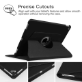 Miniatyrbilde 7 av 11: iPad Air 4/5 10.9 "360 ° smart skallveske sak PU skinn svart svart