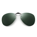 Miniatyrbillede 5 af 6: Clip-on Aviator solbriller pilot briller grønne grøn