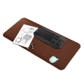 Miniatyrbillede 1 af 4: Bordmåtte 80x40cm PU Skin læder mørk brun brun
