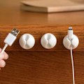 Miniatyrbild 3 av 6: 6-pack Självhäftande Kabelhållare Vit vit