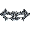 Miniatyrbilde 1 av 2: Masked Mask in Lace - Venetian Masquerade Mask Halloween svart