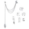 Miniatyrbild 1 av 2: Ear Cuff Öron Piercing Set Utan Hål Silver silver