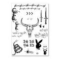 Miniatyrbillede 1 af 2: Midlertidige ansigtsstatutes Fake Tattoo Post Malone sort