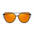 Miniatyrbillede 2 af 2: Retro solbriller sort orange glas sort