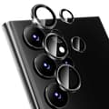 Samsung Galaxy S23 Ultra Camera Protection Metal Tempered Glass Musta musta
