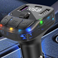 Pikkukuva 7 / 10: Bluetooth-autosovitinlaturi PD | Langaton FM-lähetin ja musiikkisoitin USB:llä musta