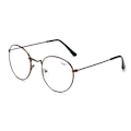 Miniatyrbillede 1 af 2: Retro Round Reading Glasses Glasses Styrke 1.0 Brun brun