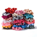 Miniatyrbillede 3 af 4: 40-pack scrunchies hårknapper satin forskellige farver flerfarvet