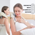 Miniatyrbilde 5 av 10: Elektrisk nakkemassasje med varme - Shiatsu massasje skuldre, nakke og kropp beige
