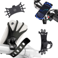Miniatyrbilde 1 av 8: Universal Mobile Holder Bicycle Bicycle Control Holder for Mobile svart