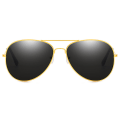 Miniatyrbillede 2 af 3: Gold Aviator pilot solbriller sort glas guld