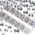 Pikkukuva 4 / 5: 2000 RHESTONE NAYS -koristeet Crystal - erikokoiset tuhka hopea