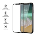 Pikkukuva 2 / 2: iPhone X HD -näytönsuoja Hiilikuidun karkaistu lasimusta musta