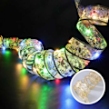 Miniatyrbilde 5 av 9: Juletrebelysning RGB Lyssnor | Flerfarget julelys | For pakker og juletre | Batteridrevet flerfarget