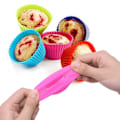 Miniatyrbillede 3 af 10: Silikone muffinforme / tyrforme - 12 -pak bagforme flerfarvet