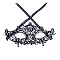 Miniatyrbilde 1 av 3: Venetian Eye Mask in Lace - Lace Mask Masked Halloween svart