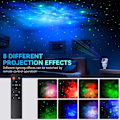 Pikkukuva 8 / 9: Galaxy Lamp - Nebula Star -projektori kaukosäätimellä valkoinen