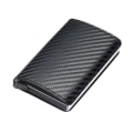 Miniatyrbillede 5 af 8: Carbon Fiber Pop-Up Card Holder med RFID-beskyttelse PU sort sort