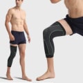 Miniatyrbillede 2 af 9: Kompressionshylster til Knæ - Knæstøtte/Knæbeskyttelse med Compression XXL sort