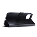 Miniatyrbilde 6 av 8: Galaxy S10 Little Wallet Case Black Leather Leather Case svart
