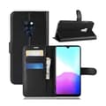Huawei Mate 20 Pro lompakko mustan nahkakotelo musta