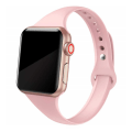 Miniatyrbild 1 av 2: Smalt Apple Watch Silikonarmband 38/40/41 Rosa rosa