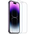 Fuld 2-pakke iPhone 11 Pro HD-skærmbeskyttelse kureret glas gennemsigtig