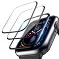 Apple Watch 4/5/6/SE 40mm Skärmskydd [3-pack] 3D Curve Displayskydd svart