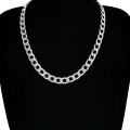 Miniatyrbild 2 av 3: Silver Kedjehalsband Halsband Kedja Länk Silver 9mm silver