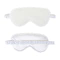 Mjuk Lurvig Vit Sovmask Fluffig Ögonmask Flyg Resor vit one size