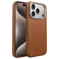 Tunt TPU-skal med läderfinish till iPhone 17 Pro – Brun brun