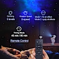 Pikkukuva 5 / 9: Galaxy Lamp - Nebula Star -projektori kaukosäätimellä valkoinen
