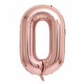 Big nummer ballon i rose guld til fødselsdagsfest 102cm 0