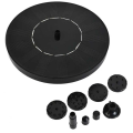 Miniatyrbilde 2 av 11: Stor solcelledrevet fontene med batteri og belysning 16cm svart