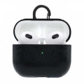 Miniatyrbild 1 av 4: AirPods 3 Väska Fodral Skyddsfodral Skinn Läder Svart svart