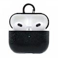 Miniatyrbillede 1 af 4: AirPods 3 Bag sag Beskyttende sag Læder sort sort sort