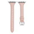 Pikkukuva 2 / 2: Nahkarannekoru Apple Watch 38/40/41 1/2/3/4/5/6/7/Katso SMALTY PINK vaaleanpunainen
