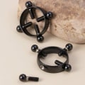 Miniatyrbilde 5 av 7: Falske brystpiercing uten hull brystvorte piercing brystvorte svart svart