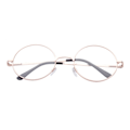 Miniatyrbillede 3 af 3: Retro Round Reading Glasses Gold Styrke 1.0 Briller guld
