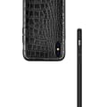 Pikkukuva 2 / 3: iPhone X Mobile Shell Musta nahkainen nahkakrokotiilikuori musta