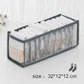 Miniatyrbilde 7 av 11: 3-pack garderobe arrangør lagring for undertøy byrå grå grå