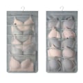 Miniatyrbillede 4 af 4: Lingeriopbevaring til dør eller garderobe 15 rum hængende opbevaring grå