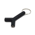 Miniatyrbilde 2 av 2: Universal aux splitter adapter nøkkelring lytt 2 samtidig! svart